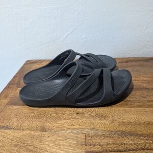 Crocs Kadee II Women's Size 8 Iconic Comfort Flip Flops‎ Sandals Shoes Black